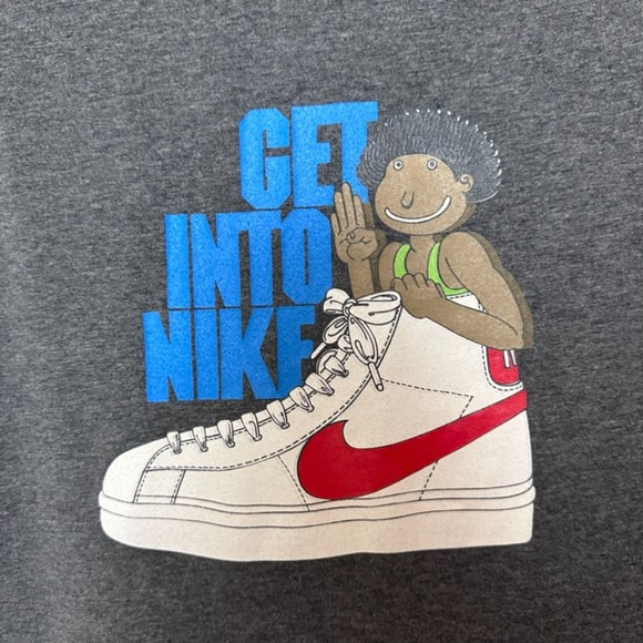 VINTAGE NIKE Orange Tag Cut Off T-Shirt 70's/80's, Size M - Picture 4 of 5